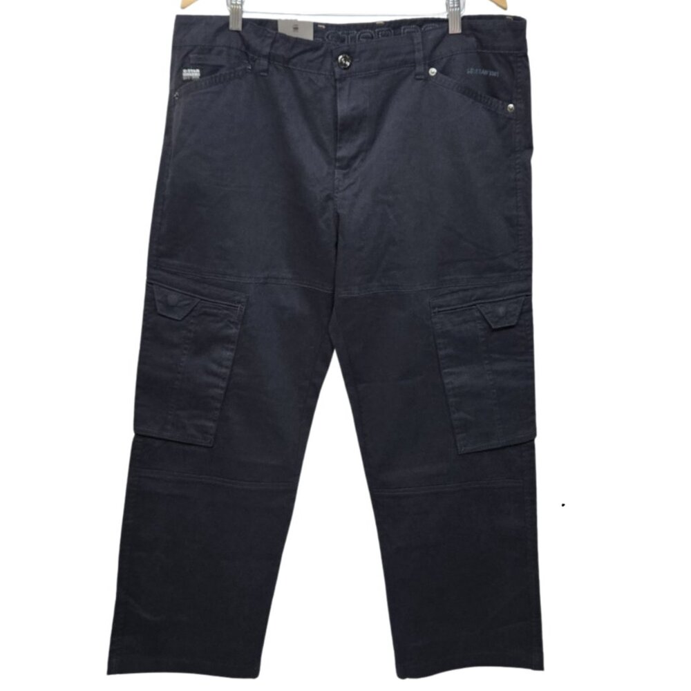 G Star RAW Men Cargo Pants Cropped Utility Chino Slim Selvedge Stretch W40